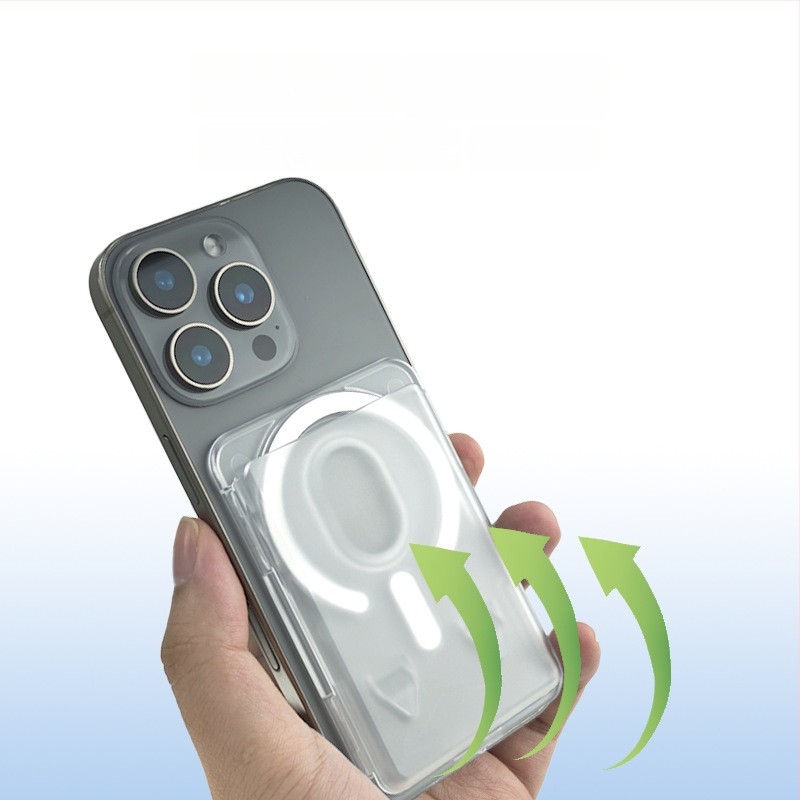 Mágneses kártyatartó iPhone 16-höz – matt PC keményhéj, logó testreszabás, mágneses hátoldali matrica