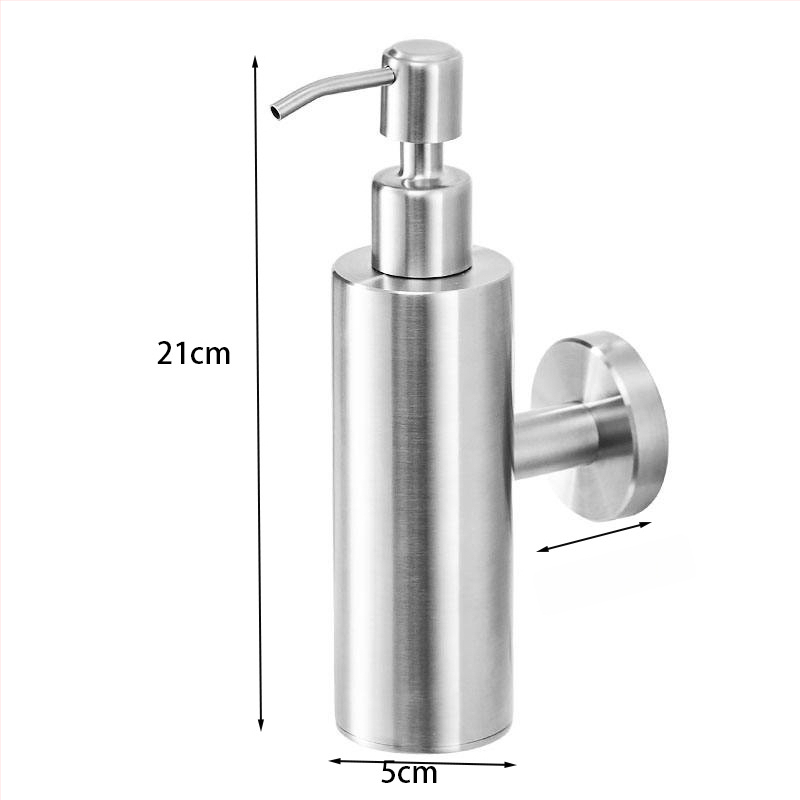 Δοχείο σαπουνιού από ανοξείδωτο ατσάλι, τοίχου χωρίς διάτρηση, χειροκίνητη άντληση, μοντέρνο στυλ, 350 g