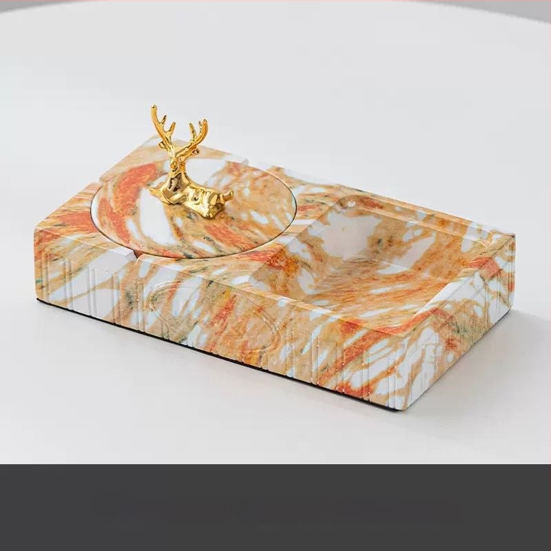 Пепелник от PET, с ключодържател, повторно използваем, квадратен минималистичен дизайн за дома