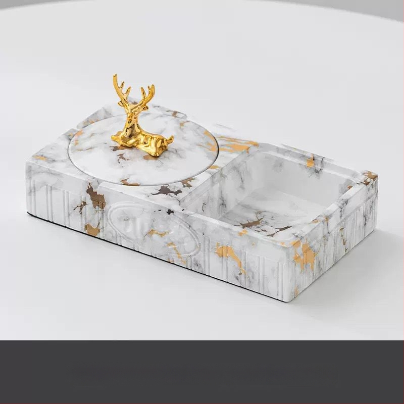 Пепелник от PET, с ключодържател, повторно използваем, квадратен минималистичен дизайн за дома