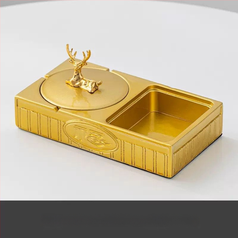 Пепелник от PET, с ключодържател, повторно използваем, квадратен минималистичен дизайн за дома