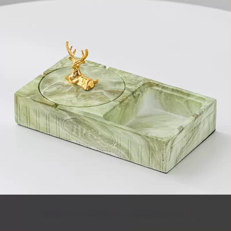 Пепелник от PET, с ключодържател, повторно използваем, квадратен минималистичен дизайн за дома