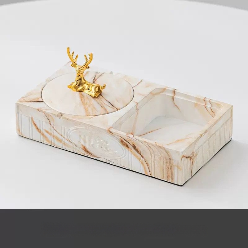 Пепелник от PET, с ключодържател, повторно използваем, квадратен минималистичен дизайн за дома