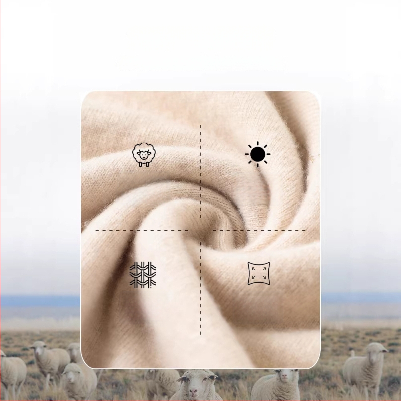 Sveter z 100% vlny pre mamy, Zimná 2025, Etnický štýl, Voľný strih, Bez rukávov