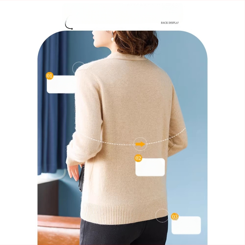 Sveter z 100% vlny pre mamy, Zimná 2025, Etnický štýl, Voľný strih, Bez rukávov