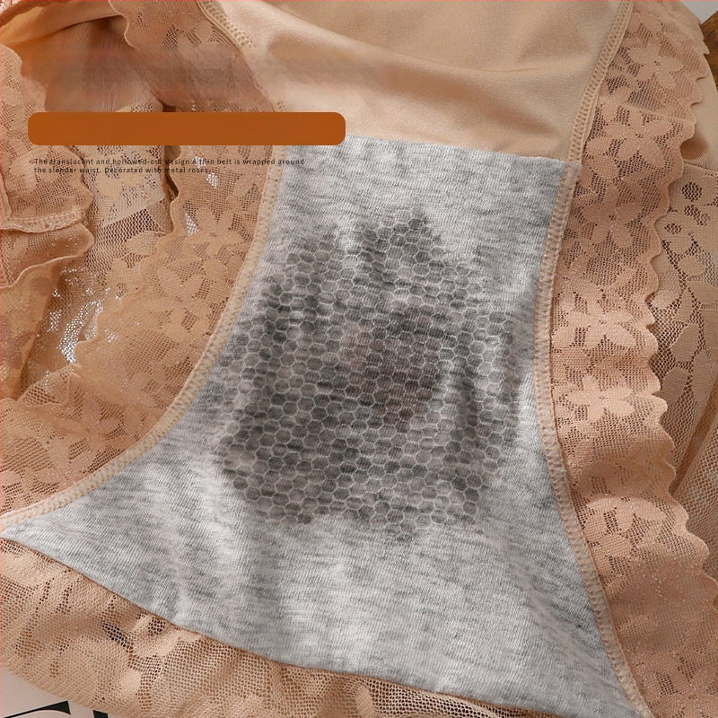 Γυναικείες εσώρουχα από νάιλον ύφασμα, βαμβακερή επένδυση, μεσαία μέση, διαπνοή, γρήγορο στέγνωμα