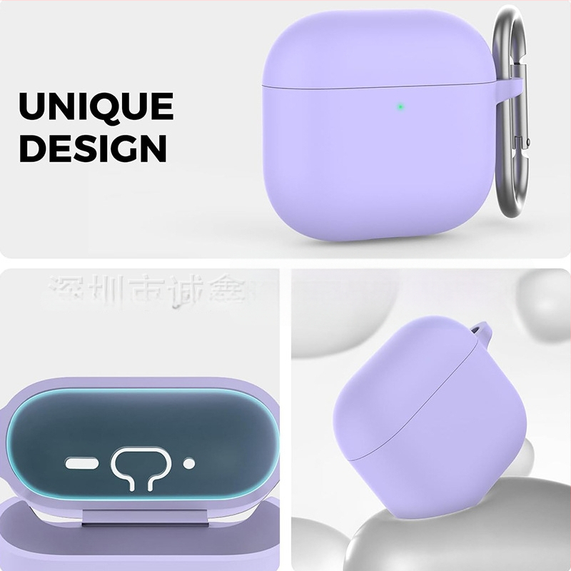 Carcasă din silicon pentru AirPods 4 cu stilou de curățare
