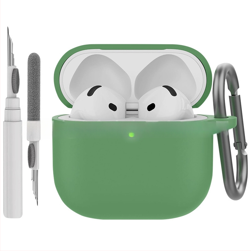 Carcasă din silicon pentru AirPods 4 cu stilou de curățare