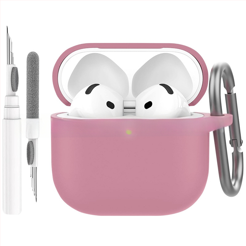 Carcasă din silicon pentru AirPods 4 cu stilou de curățare