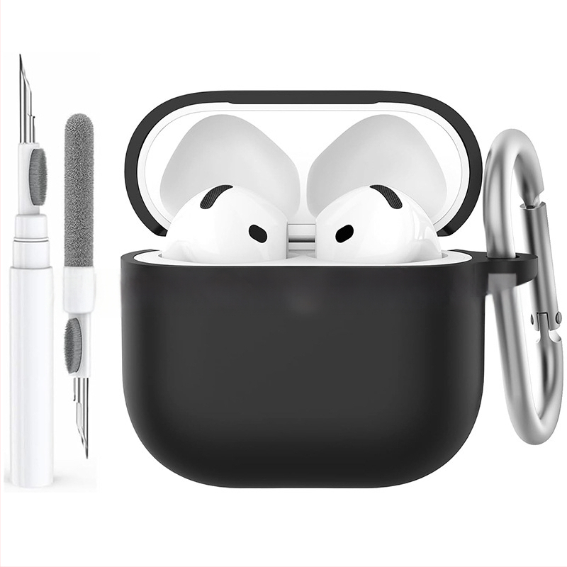 Carcasă din silicon pentru AirPods 4 cu stilou de curățare