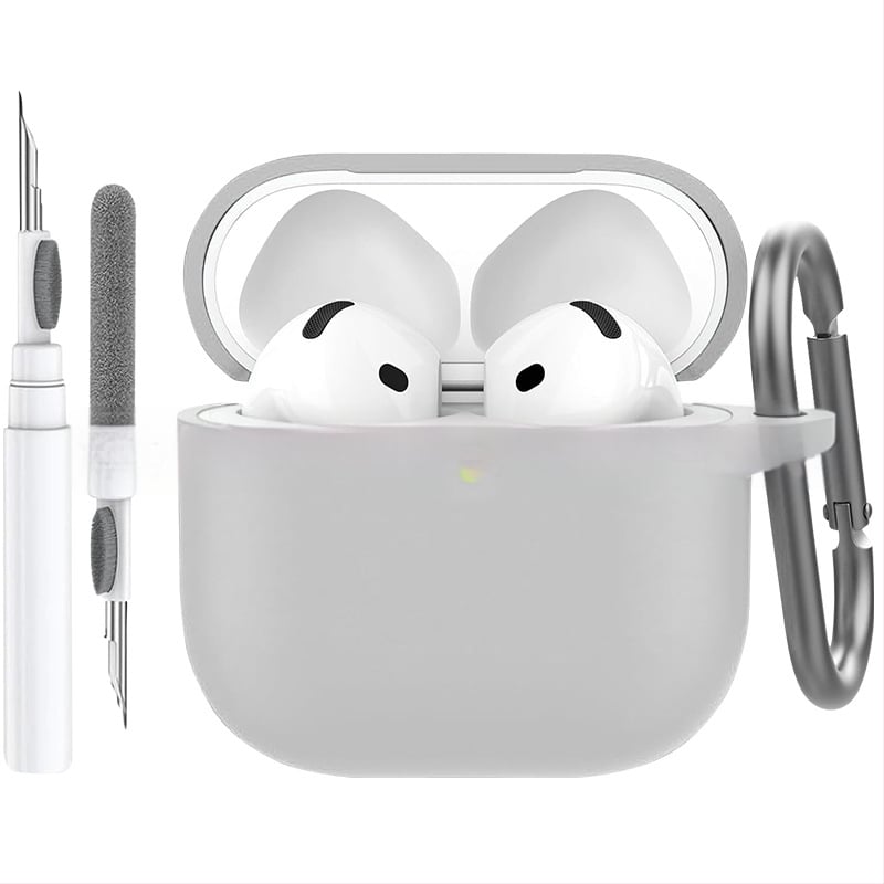Carcasă din silicon pentru AirPods 4 cu stilou de curățare