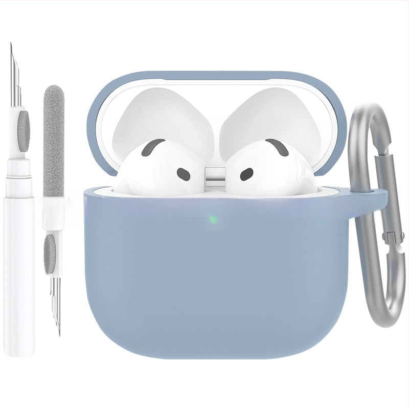 Carcasă din silicon pentru AirPods 4 cu stilou de curățare