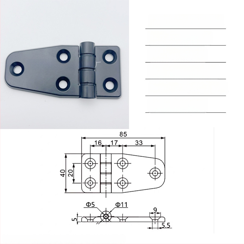 Cl295 pánt cink‑ötvözetből készült elosztó szekrény összehajtható ajtóihoz; általános vastag pánt; felületkezelés: spray festék; márka: Ternis