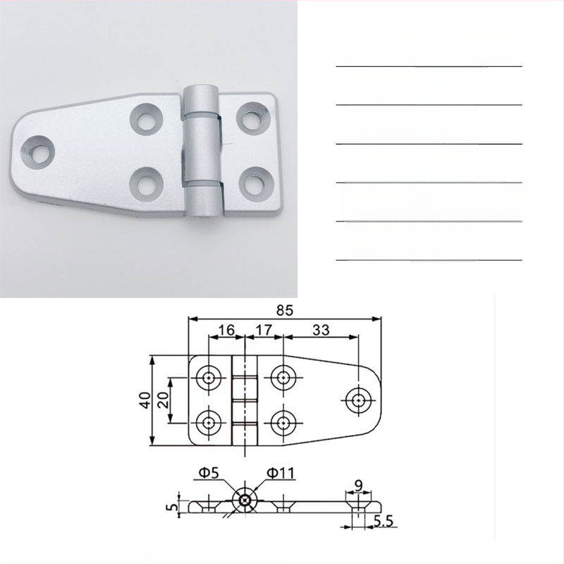Cl295 pánt cink‑ötvözetből készült elosztó szekrény összehajtható ajtóihoz; általános vastag pánt; felületkezelés: spray festék; márka: Ternis
