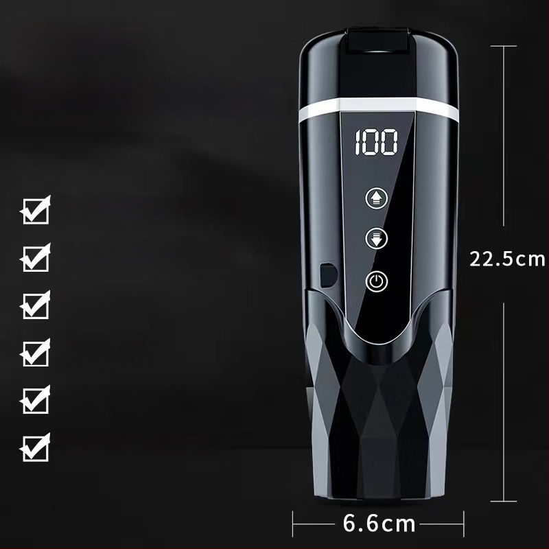 Autóban használható melegítő pohár 12V/24V, ABS, 65–95W, Modell JZ-6581