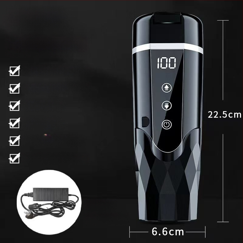 Autóban használható melegítő pohár 12V/24V, ABS, 65–95W, Modell JZ-6581