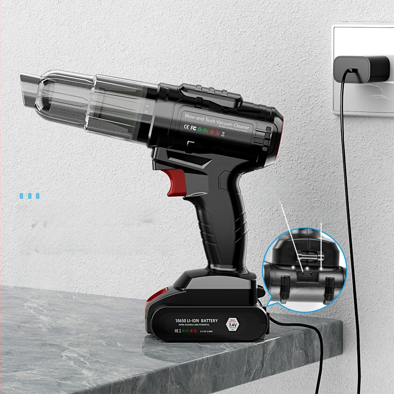 Aspirator de mână pentru mașină, 7.4V, 110W, 6000Pa, Brushless