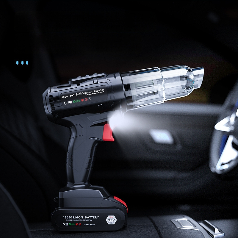 Aspirator de mână pentru mașină, 7.4V, 110W, 6000Pa, Brushless