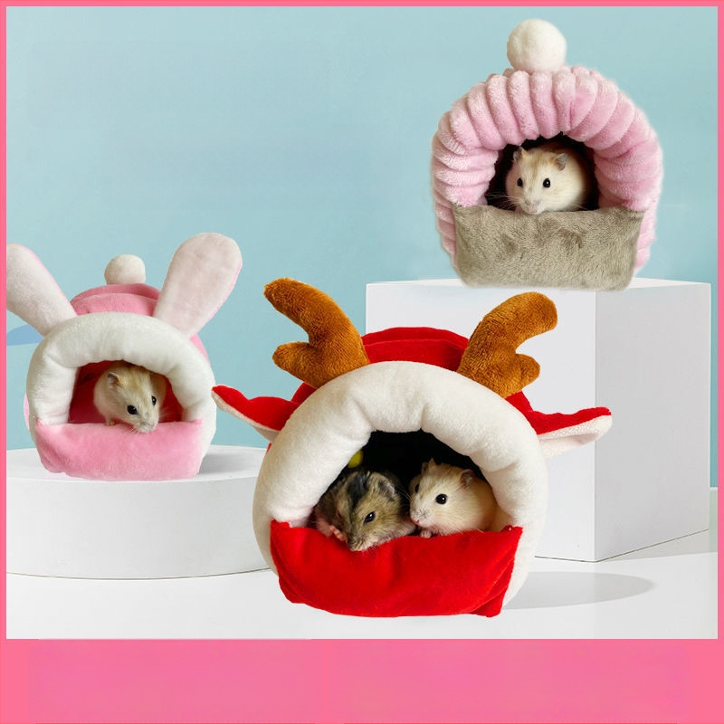 Φωλιά για χάμστερ από πολυεστέρα, ζεστό βαμβάκι, για χειμερινή χρήση