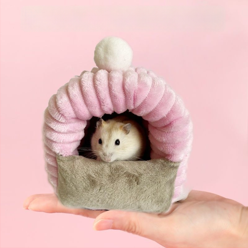 Φωλιά για χάμστερ από πολυεστέρα, ζεστό βαμβάκι, για χειμερινή χρήση