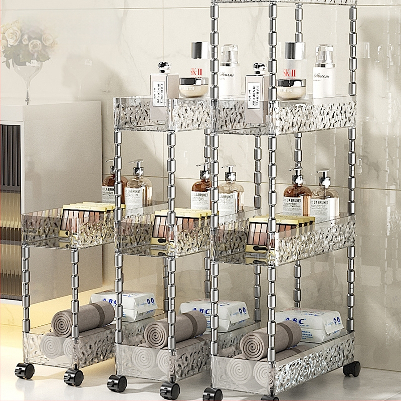 Rafturi de baie din plastic, patru niveluri, pentru spațiul dintre toaletă, capacitate 5 kg