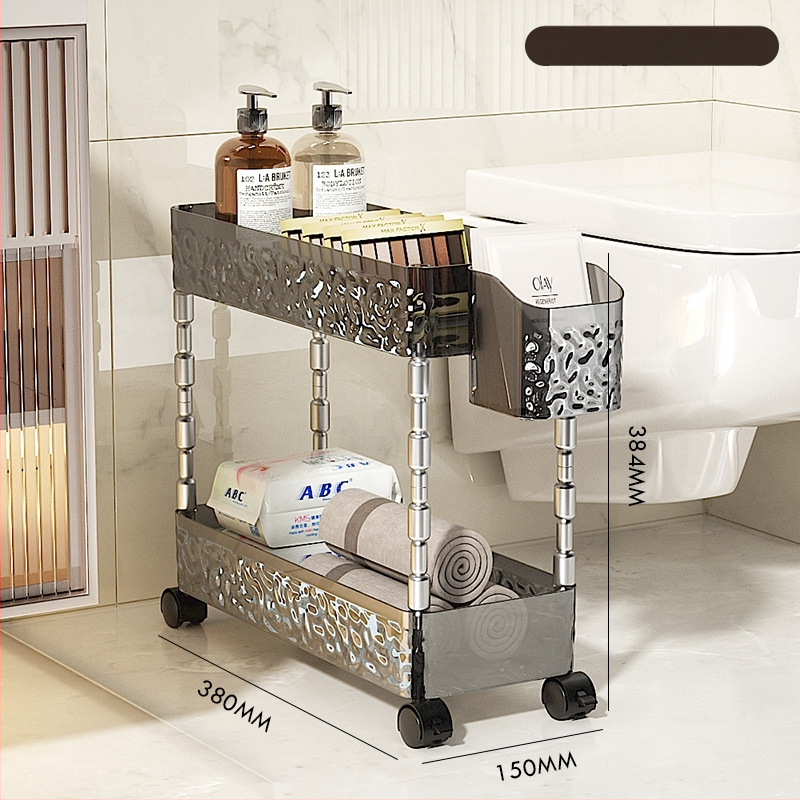 Rafturi de baie din plastic, patru niveluri, pentru spațiul dintre toaletă, capacitate 5 kg