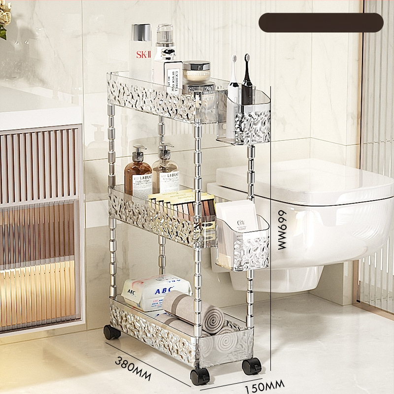 Rafturi de baie din plastic, patru niveluri, pentru spațiul dintre toaletă, capacitate 5 kg