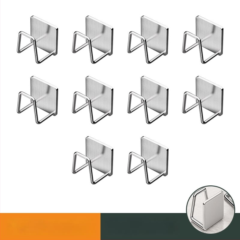 Raft suspendat din oțel inoxidabil pentru baie cu cârlige sub chiuvetă, finisaj șlefuit, 1 nivel, sarcină 1 kg