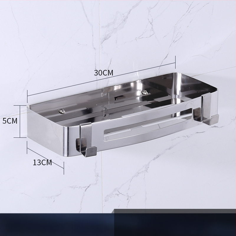 Raft de colț pentru baie, oțel inoxidabil, finisaj lucios, 2 etaje, modelul 750, capacitate de încărcare 10