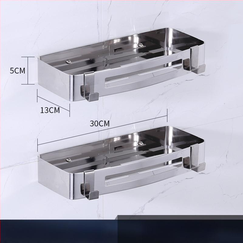 Raft de colț pentru baie, oțel inoxidabil, finisaj lucios, 2 etaje, modelul 750, capacitate de încărcare 10