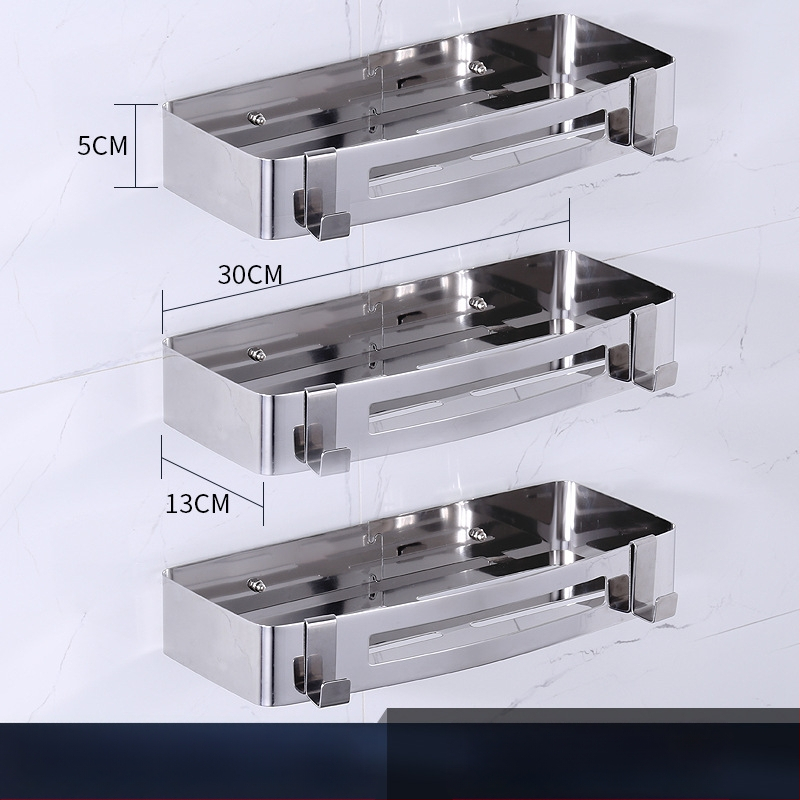 Raft de colț pentru baie, oțel inoxidabil, finisaj lucios, 2 etaje, modelul 750, capacitate de încărcare 10