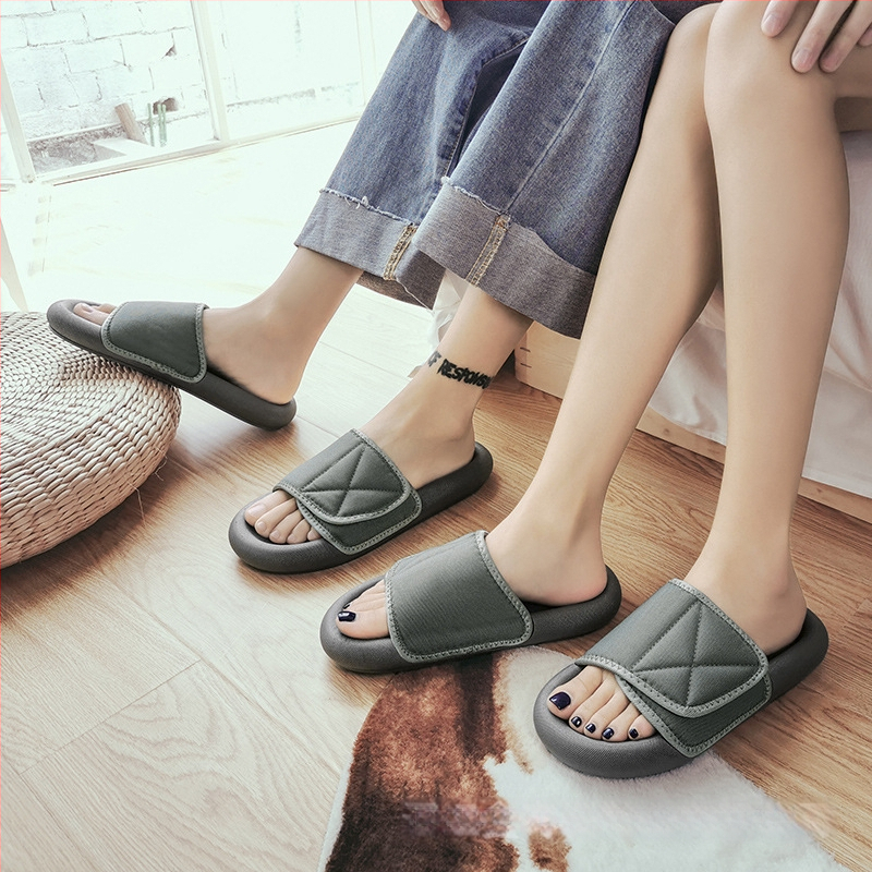 Ανδρικές παντόφλες καλοκαιριού με ανοιχτό δάχτυλο, αντιολισθητική σόλα, παχιά αύξηση ύψους, πλέγμα στην επάνω μεριά, κλείσιμο Velcro