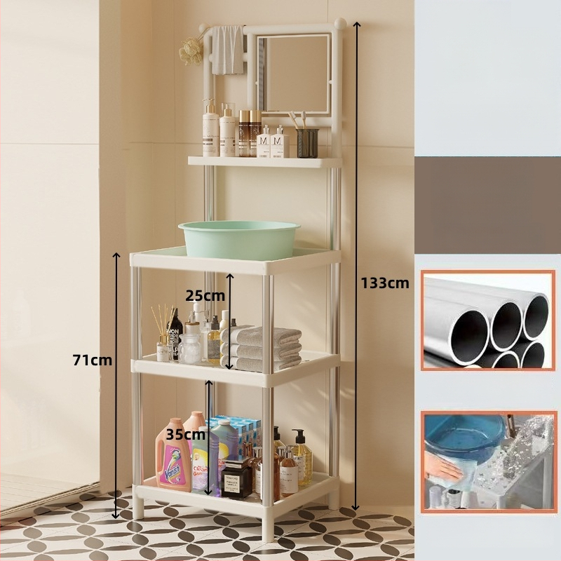 Raft pentru chiuvetă din plastic, 3 etaje, în stil modern minimalist