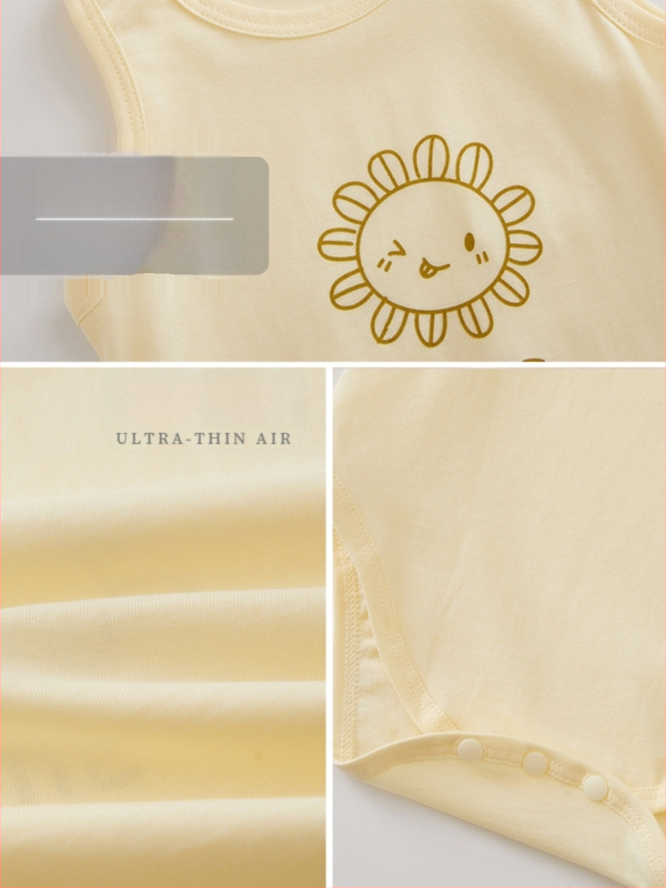 Βαμβακερό φορμάκι χωρίς μανίκια για μωρά, καλοκαιρινό, κατάλληλο για βρέφη και νήπια