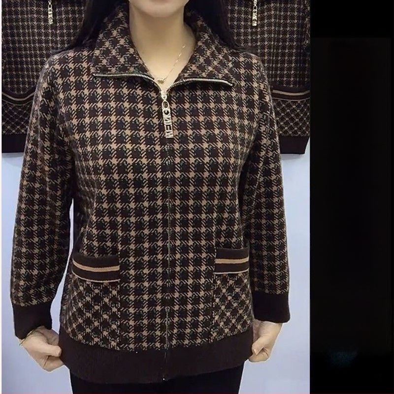 2025 téli női kabát zipzárral középkorú nőknek, kompozit anyag 95%+, városi utcai stílus