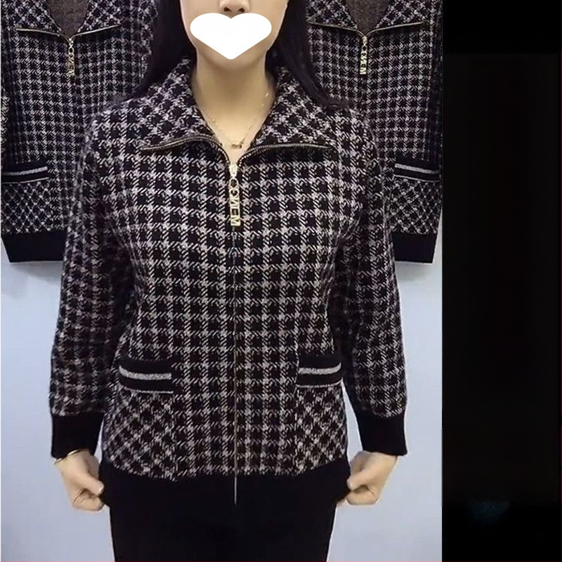 2025 téli női kabát zipzárral középkorú nőknek, kompozit anyag 95%+, városi utcai stílus