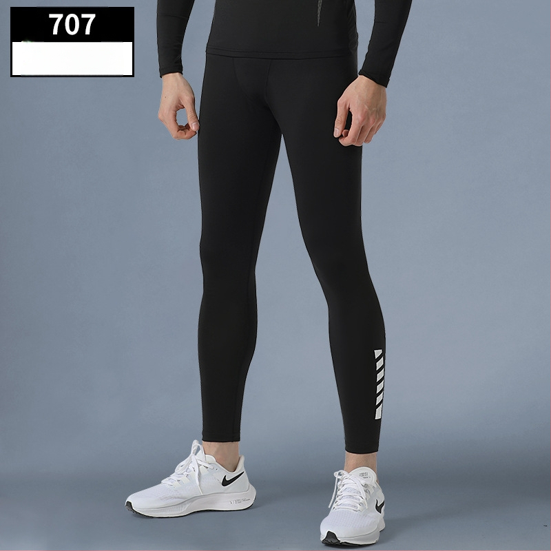 Ανδρικό αθλητικό σετ συμπίεσης: απορρόφηση υγρασίας, γρήγορο στέγνωμα, μίξη milk silk πολυεστέρα (80%), υψηλή μέση, στενή εφαρμογή, κατάλληλο για τρέξιμο, ποδηλασία και μπάσκετ