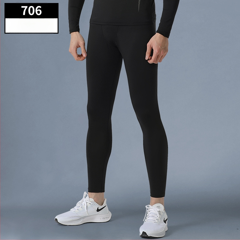 Ανδρικό αθλητικό σετ συμπίεσης: απορρόφηση υγρασίας, γρήγορο στέγνωμα, μίξη milk silk πολυεστέρα (80%), υψηλή μέση, στενή εφαρμογή, κατάλληλο για τρέξιμο, ποδηλασία και μπάσκετ