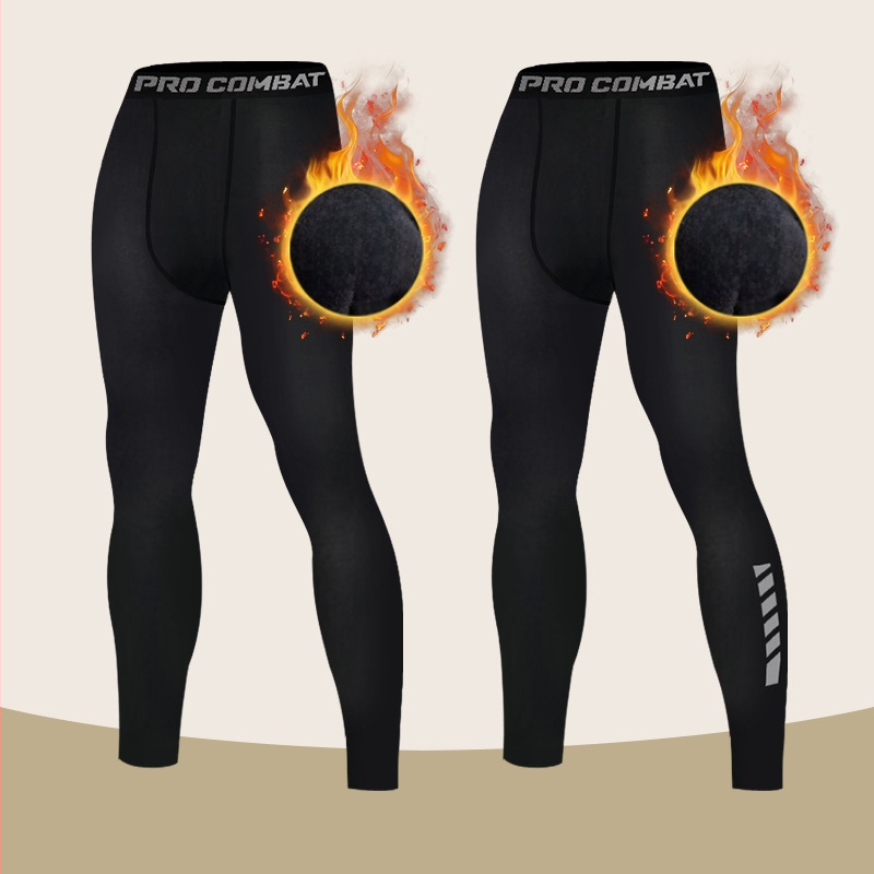 Ανδρικό αθλητικό σετ συμπίεσης: απορρόφηση υγρασίας, γρήγορο στέγνωμα, μίξη milk silk πολυεστέρα (80%), υψηλή μέση, στενή εφαρμογή, κατάλληλο για τρέξιμο, ποδηλασία και μπάσκετ