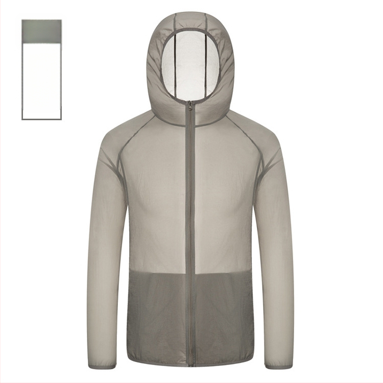 Νάιλον εξωτερική αδιάβροχη ζακέτα με κουκούλα, unisex — UPF40 UV προστασία, διαπνοή, αδιάβροχη, αντιανεμική, εξαιρετικά ελαφριά