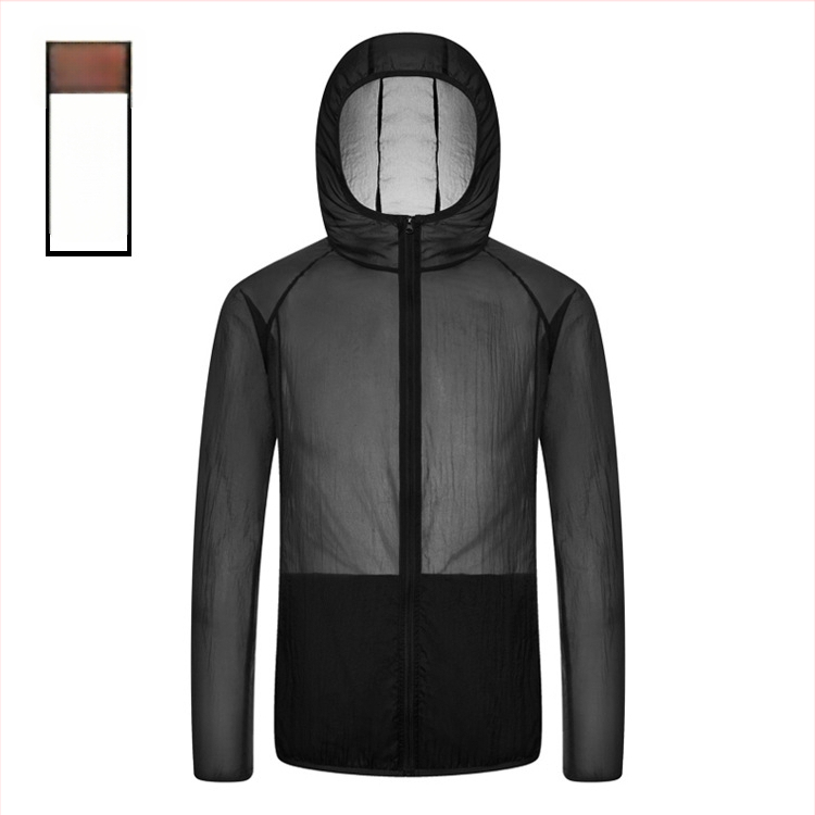 Νάιλον εξωτερική αδιάβροχη ζακέτα με κουκούλα, unisex — UPF40 UV προστασία, διαπνοή, αδιάβροχη, αντιανεμική, εξαιρετικά ελαφριά