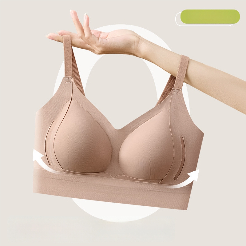 Bezšvová podprsenka s plnou misou, tenké tvarované košíčky, pevné dvojité ramienka, priedušný nylonový materiál, mäkká podpora