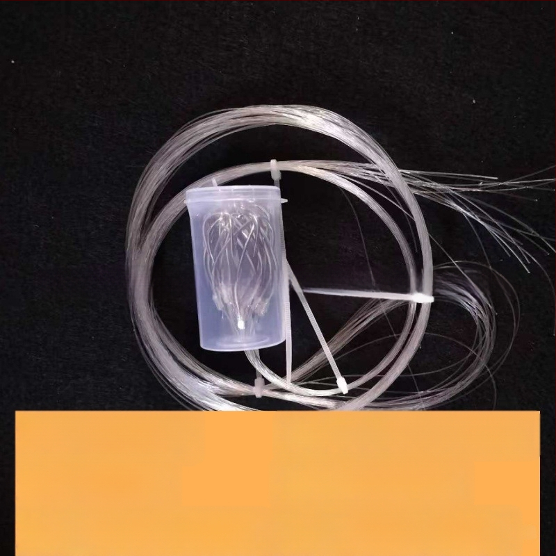 Морска риболовна кука, ръчно завързана, нейлонов лидер, единична кука, бодлива, наклонено устие