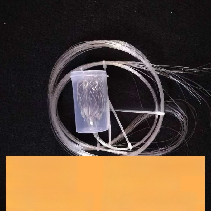 Морска риболовна кука, ръчно завързана, нейлонов лидер, единична кука, бодлива, наклонено устие