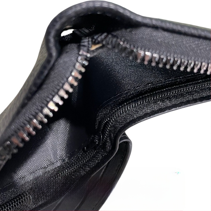 Portofel pentru bărbați din PU, scurt, pliabil, cu două pliuri, stil internațional, căptușeală din poliester