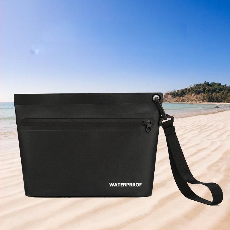 Geantă impermeabilă de voiaj cu separare umed-uscat, gentuță de cosmetică portabilă din plasă PVC, capacitate 2L