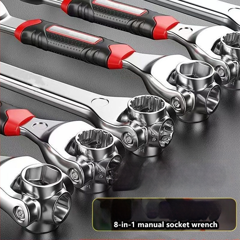 Hüvelykes kulcs – Többfunkciós autógumi javító eszköz forgófejjel, magas széntartalmú acél