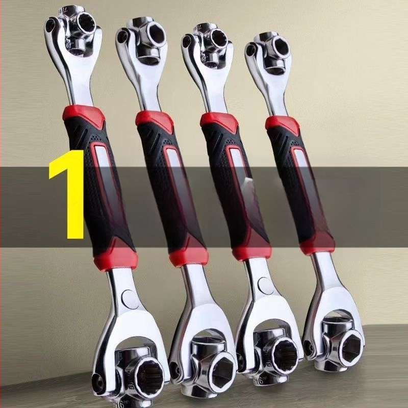 Hüvelykes kulcs – Többfunkciós autógumi javító eszköz forgófejjel, magas széntartalmú acél