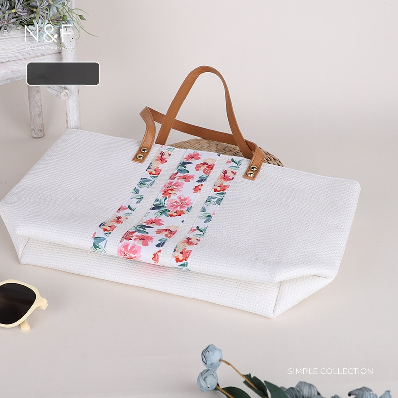 Prilagođena slamnata torbica i šešir, ženska torba za rame ili crossbody, lagana i moderna pletena torba