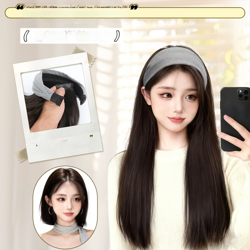 Fejpántos paróka – hosszú göndör haj, frufru egyenes vagy ferde; hőálló rostok; festhető és perm-kezelhető